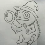 version crayonné de la création d'une illustration point de départ