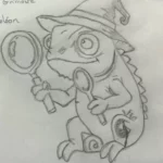 version crayonné de la création d'une illustration